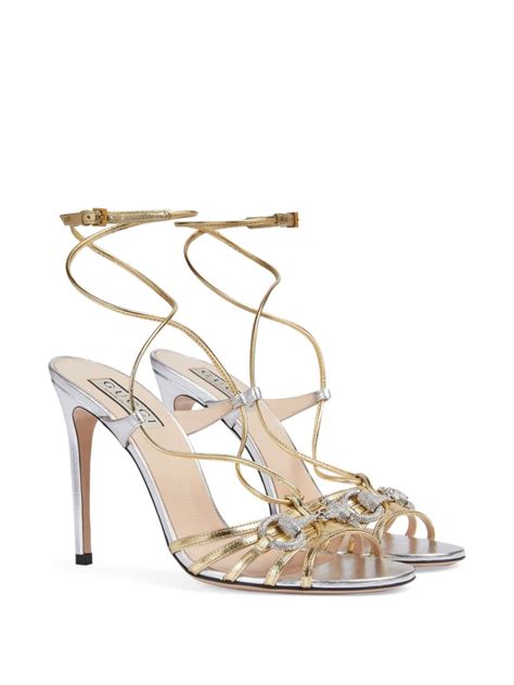 gucci open toe horsebit stiletto|Gucci 110mm Horsebit Leather Sandals .